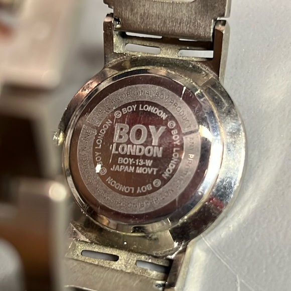 BOY LONDON Watch BOY-13-W Stainless Steel 1980s Analog Men Japan Made - Picture 7 of 8